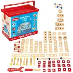 Baril Établi 70 Pièces De Construction En Bois Jeujura® | Ref: 8595 - Jouet En Bois Jeujura