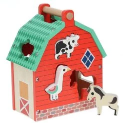 Boite à Formes Valise Ma Belle Ferme Avec Animaux Vilac® - Jouets En Bois -Bois Jouets Magasin boite a formes valise ma belle ferme avec animaux vilac jouets en bois 4