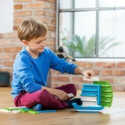 Briques De Construction Mini Box Friendship Bleu Vert Blanc 40 Bioblo® - Blocs De Construction -Bois Jouets Magasin briques de construction mini box friendship bleu vert blanc 40 bioblo blocs de construction 4