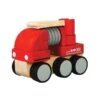 Camion De Pompiers Rouge PlanToys 18cm - Jouet En Bois -Bois Jouets Magasin camion de pompiers rouge plantoys jouet en bois