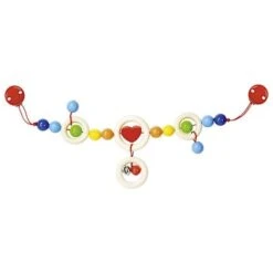 Chaîne De Poussette Cœurs Arc En Ciel Heimess - Jouets Bébé Bio