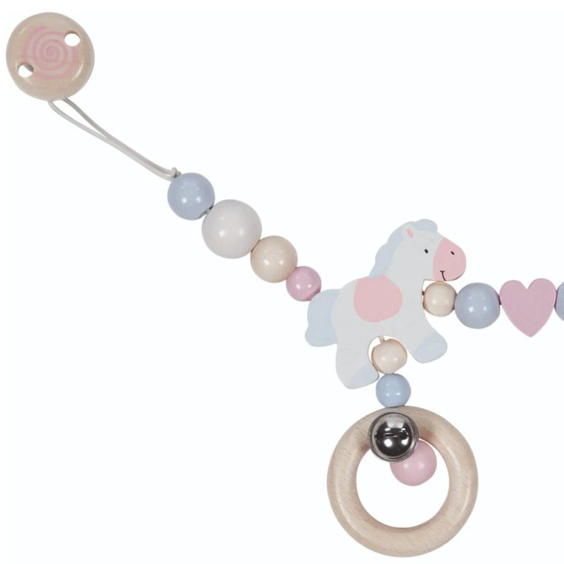 Chaîne De Poussette En Bois Avec Clips Poney Goki® - Accessoire Bébé Bio 4 Chaîne De Poussette En Bois Avec Clips Poney Goki® - Accessoire Bébé Bio – Image 2