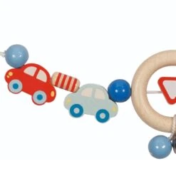 Chaîne De Poussette En Bois Avec Clips Voitures Goki® - Accessoire Bébé Bio -Bois Jouets Magasin chaine de poussette en bois avec clips voitures goki accessoire bebe bio 4