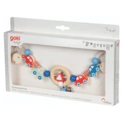 Chaîne De Poussette En Bois Avec Clips Voitures Goki® - Accessoire Bébé Bio -Bois Jouets Magasin chaine de poussette en bois avec clips voitures goki accessoire bebe bio 5
