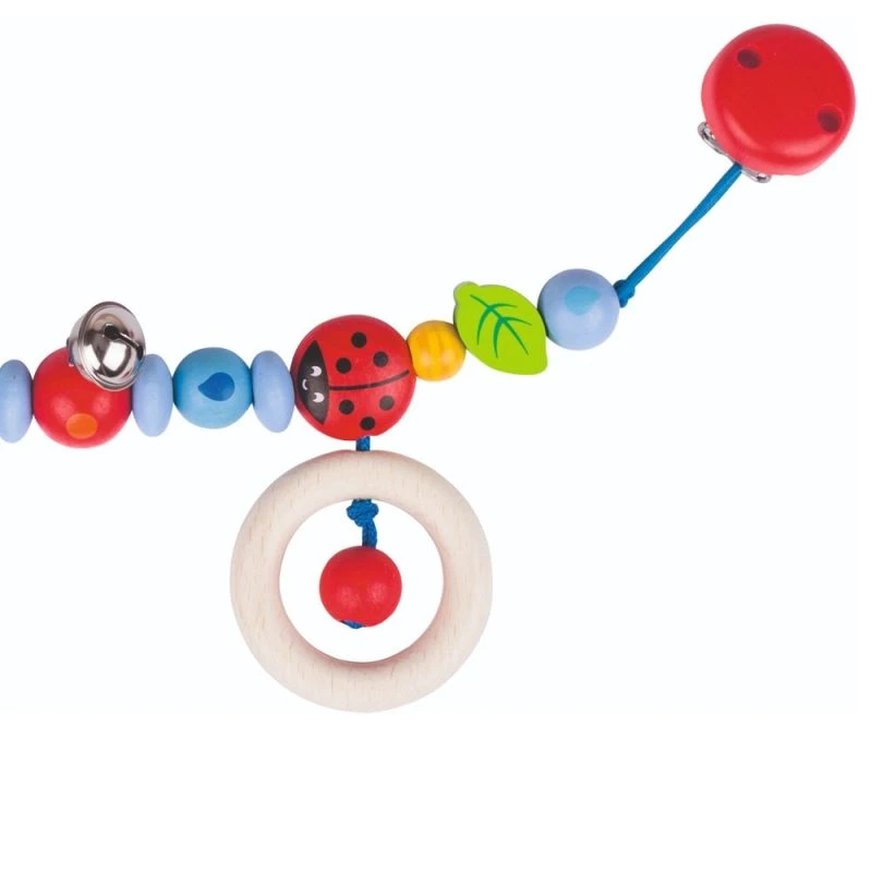 Chaîne De Poussette En Bois à Clips Coccinelles Heimess® - Accessoire Bébé Bio 6 Chaîne De Poussette En Bois à Clips Coccinelles Heimess® - Accessoire Bébé Bio – Image 4