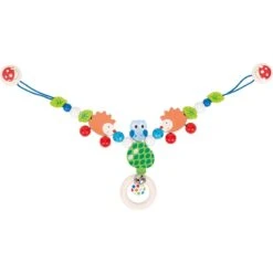 Chaîne De Poussette En Bois Hibou Et Hérisson Heimess® - Accessoire Bébé Bio