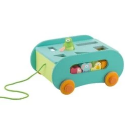 Chariot De Cubes Boite à Forme Sevi 1831 'Mon étang' - Jouets En Bois -Bois Jouets Magasin chariot de cubes boite a forme sevi 1831 mon etang jouets en bois 1