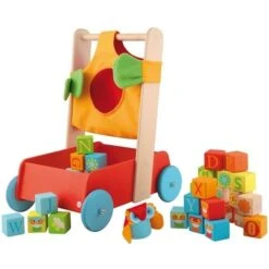 Chariot De Marche & Cubes Alphabet Hibou Sevi 1831 -Chariots En Bois -Bois Jouets Magasin chariot de marche cubes alphabet hibou sevi 1831 chariots en bois 3