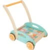 Chariot De Marche En Bois 34 Cubes Pastel Small Foot By Legler® - Jouets -Bois Jouets Magasin chariot de marche en bois 34 cubes pastel small foot by legler jouets