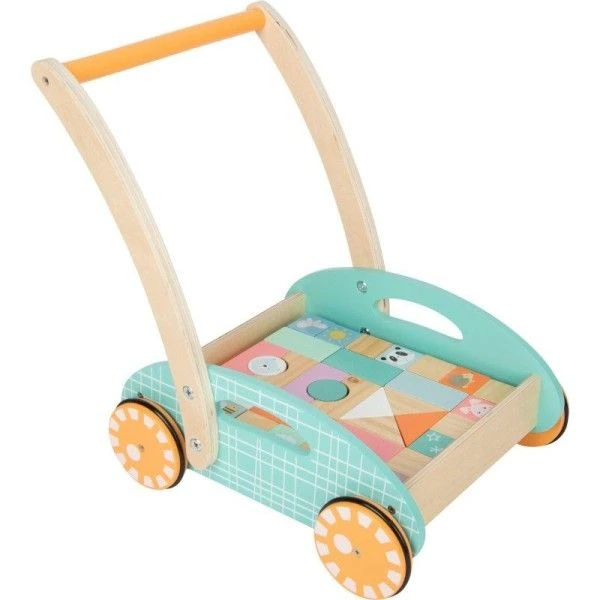 Chariot De Marche En Bois 34 Cubes Pastel Small Foot By Legler® - Jouets 3 Chariot De Marche En Bois 34 Cubes Pastel Small Foot By Legler® - Jouets