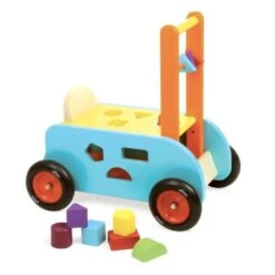 Chariot De Marche En Bois Boite à Forme Multi Activités3 En 1 Vilac®- Jouet Bébé
