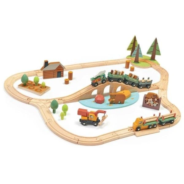 Circuit De Train En Bois Pins Sauvages 97 Pièces Tender Leaf Toys® - Jouets En Bois 3 Circuit De Train En Bois Pins Sauvages 97 Pièces Tender Leaf Toys® - Jouets En Bois