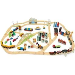 Circuit De Train Géant En Bois Vue Sur La Montagne Tender Leaf Toys® - Jouets En Bois