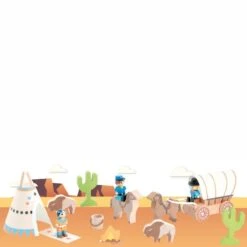 Figurines En Bois Coffret Far West Jeujura | Ref: 8277 - Jouets Ecologiques -Bois Jouets Magasin coffret far west jeujura ref 8277 jouets ecologiques 1
