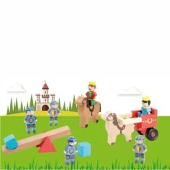 Figurines En Bois Coffret Roi, Reine Et Chevaliers Jeujura | Ref: 8278 - Jouets Ecologiques -Bois Jouets Magasin coffret roi reine et chevaliers jeujura ref 8278 jouets ecologiques 3