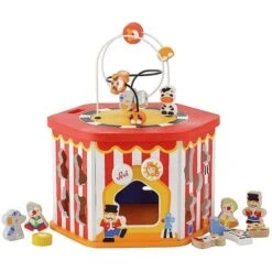 Cubes D'Activités Hexagonal Boîte à Formes 'Au Cirque'Sevi 1831 - Jouets En Bois -Bois Jouets Magasin cubes d activites hexagonal boite a formes au cirque sevi 1831 jouets en bois 2