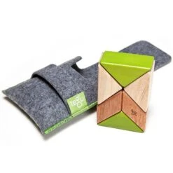 Cubes En Bois Magnétiques Tegu® Prism Pocket Pouch Jungle - Jouets En Bois