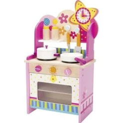 Dinette Cuisine En Bois Rose Susibelle Goki - Jouets En Bois