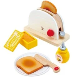 Dinette Cuisine Set Grille Pain Petit Déjeuner Service Blanc Hape® - Jouets Bois Hape