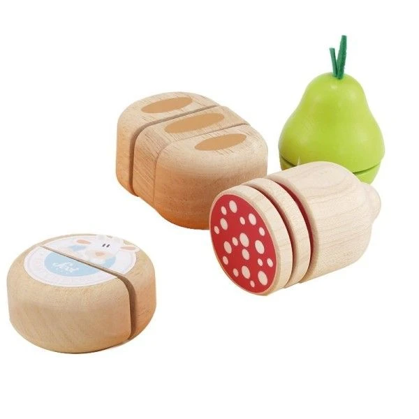 Dinette En Bois 17 Pièces 'Planche Aliments à Découper' Sevi 1831 - Jouets En Bois Dînette 4 Dinette En Bois 17 Pièces 'Planche Aliments à Découper' Sevi 1831 - Jouets En Bois Dînette – Image 2