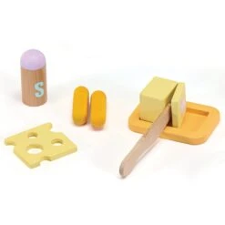 Dinette Set Petit Déjeuner Coloré Girly Avec Plaque, Grille Pains Et Aliments Sevi 1831® - Jouet En Bois -Bois Jouets Magasin dinette set petit dejeuner colore girly avec plaque grille pains et aliments sevi 1831 dinette en bois 5