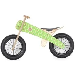 Draisienne Dip Dap® 12 Pouces Ours Verts Avec Sacoche- Draisienne Bois