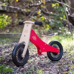 Draisienne En Bois Classique Kinderfeets® 12 Pouces Rouge Cerise - Draisienne Bois -Bois Jouets Magasin draisienne en bois classique kinderfeets 12 pouces rouge cerise 2