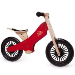 Draisienne En Bois Classique Kinderfeets® 12 Pouces Rouge Cerise - Draisienne Bois