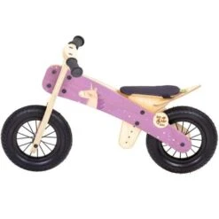 Draisienne En Bois Dip Dap® 10 Pouces 2 Ans Licorne Mini Selle Grise - Draisienne Bois