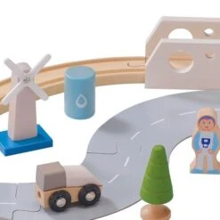 EverEarth® Circuit Train En Bois Ville écologique - Jouets Bois -Bois Jouets Magasin everearth circuit train en bois ville ecologique jouets bois 3