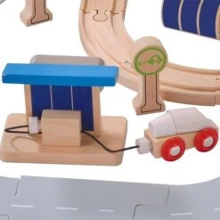 EverEarth® Circuit Train En Bois Ville écologique - Jouets Bois -Bois Jouets Magasin everearth circuit train en bois ville ecologique jouets bois 4