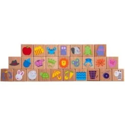 EverEarth Cubes & Blocs De Construction Abécédaire (EN) 80 Pièces - Jouets Bois -Bois Jouets Magasin everearth cubes blocs de construction abecedaire en 80 pieces jouets bois 3