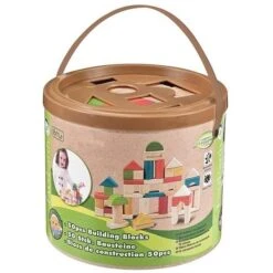 EverEarth® Cubes Blocs De Construction Seau 50 Pièces - Jouets Bois -Bois Jouets Magasin everearth cubes blocs de construction seau 50 pieces jouets bois 2