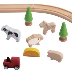 EverEarth® Petit Train En Bois De La Ferme - Jouets Bois -Bois Jouets Magasin everearth petit train en bois de la ferme jouets bois 2