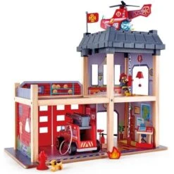 Grande Caserne De Pompier En Bois Hape- Jouets En Bois