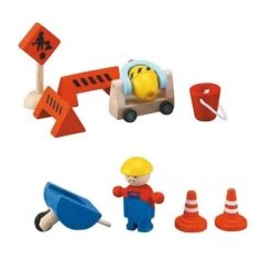 Grue De Chantier PlanToys - Jouet En Bois -Bois Jouets Magasin grue de chantier plantoys jouet en bois 3