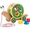 Jouet à Tirer Escargot Roulant Avec Jeu De Formes Hape®- Jouets Bois -Bois Jouets Magasin hape jouet a tirer escargot de formes jouets hape