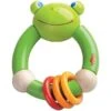 Hochet Bois HABA® Grenouille - Hochets Bébé -Bois Jouets Magasin hochet bois haba grenouille hochets bebe