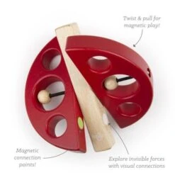 Hochet En Bois Magnétique Tegu® Coccinelle - Jouets En Bois -Bois Jouets Magasin hochet en bois magnetique tegu coccinelle jouets en bois 2