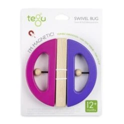 Hochet En Bois Magnétique Tegu® Papillon Violet & Rose - Jouets En Bois -Bois Jouets Magasin hochet en bois magnetique tegu papillon violet jouets en bois 4