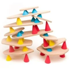 Jeu D'équilibre En Bois Piks Medium Kit 44 Pièces Oppi® - Jouets Pédagogiques En Bois