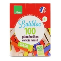 Jeu De Construction Batibloc 100 Planchettes Bois Colorées Vilac® - Jouets En Bois -Bois Jouets Magasin jeu de construction batibloc 100 planchettes bois colorees vilac jouets en bois 4