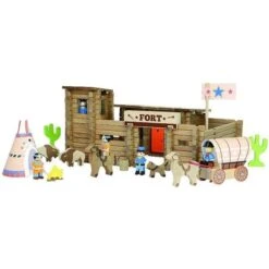 Bois Jouets Magasin -Bois Jouets Magasin jeu de construction en bois jeujura far west le fort 200 pieces ref 88051 jouet en bois jeujura 1