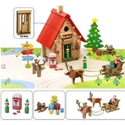 Jeu De Construction En Bois Le Chalet De Noël 90 Pièces Jeujura® | Ref: 8094 - Jouets Bois France -Bois Jouets Magasin jeu de construction en bois le chalet de noel 90 pieces jeujura ref 8094 jouets bois france 2