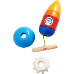 Jeu De Laçage En Bois Fusée HABA® - Jeu éveil Bébé -Bois Jouets Magasin jeu de lacage en bois fusee haba jeu eveil bebe 1