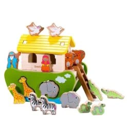 Jouet Boite à Formes En Bois Arche De Noé EverEarth® - Jouets Bois