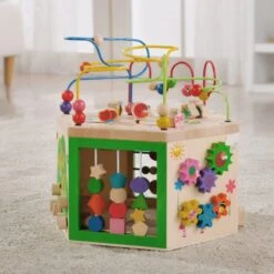 Jouet Cube D'éveil Multi Activités 7 En 1 EverEarth® - Jouets Bois -Bois Jouets Magasin jouet cube d eveil multi activites 7 en 1 everearth jouets bois 4