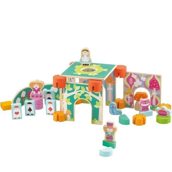 Jouet De Construction En Bois 'Alice Au Pays Des Merveilles' 40 Pièces Sevi 1831 - Jouets En Bois 3 Jouet De Construction En Bois 'Alice Au Pays Des Merveilles' 40 Pièces Sevi 1831 - Jouets En Bois