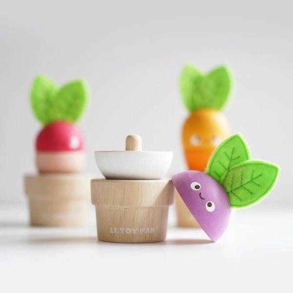 Jouet En Bois à Empiler 'Légumes Extra Drôles' Le Toy Van® - Jouets En Bois 6 Jouet En Bois à Empiler 'Légumes Extra Drôles' Le Toy Van® - Jouets En Bois – Image 4