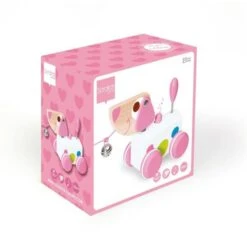 Jouet En Bois à Trainer 4 Roues Chien Ella Rose & Blanche Scratch® - Jouet En Bois Bébé écolos -Bois Jouets Magasin jouet en bois a trainer 4 roues chien ella rose blanche scratch jouet en bois bebe ecolos 4